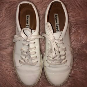 Acne Studio's Drihanna Platform Sneakers: White